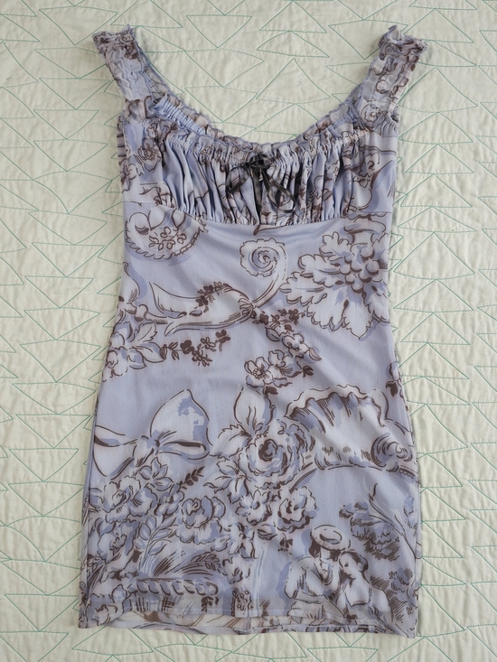 Kimchi Blue Dresses & Skirts - Kimchi Blue Floral Bianca Ruffle Trim Mesh Mini Dress